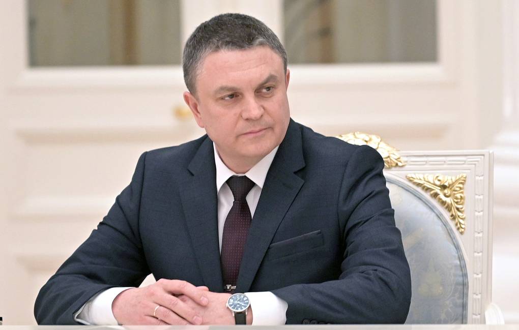 CH Lugansk tự xưng có thể sớm trưng cầu dân ý về sáp nhập vào Nga Ông Leonid Pasechnik. Ảnh: TASS