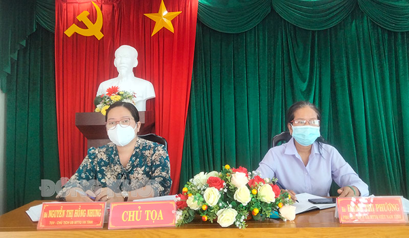 Sơ kết công tác Mặt trận quý I, triển khai nhiệm vụ công tác tháng 4-2022 Chủ trì hội nghị.