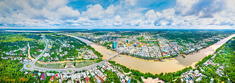 Một góc trung tâm TP. Bến Tre ngày càng phát triển. Ảnh: Trung Hiếu