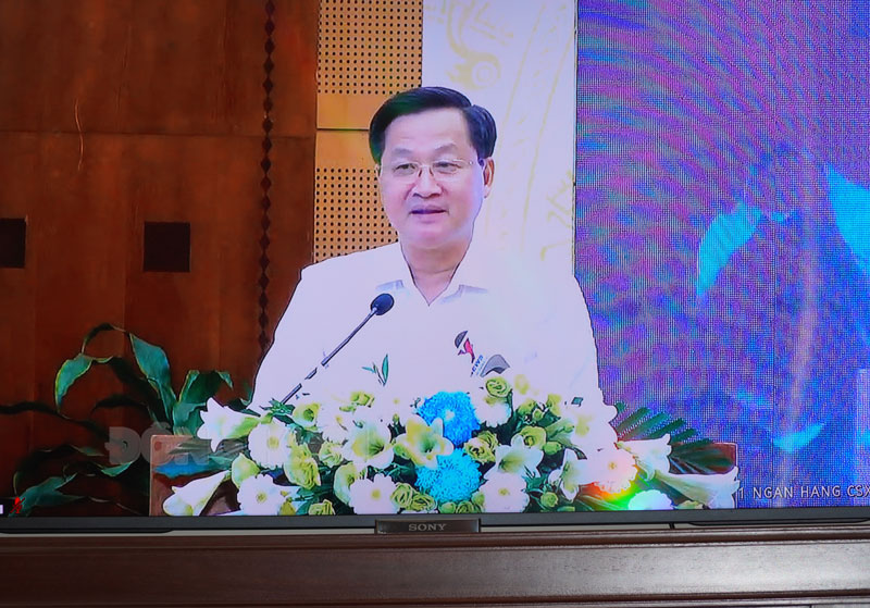 Bí thư Trung ương Đảng - Phó thủ tướng Chính phủ Lê Minh Khái chỉ đạo tại hội nghị.