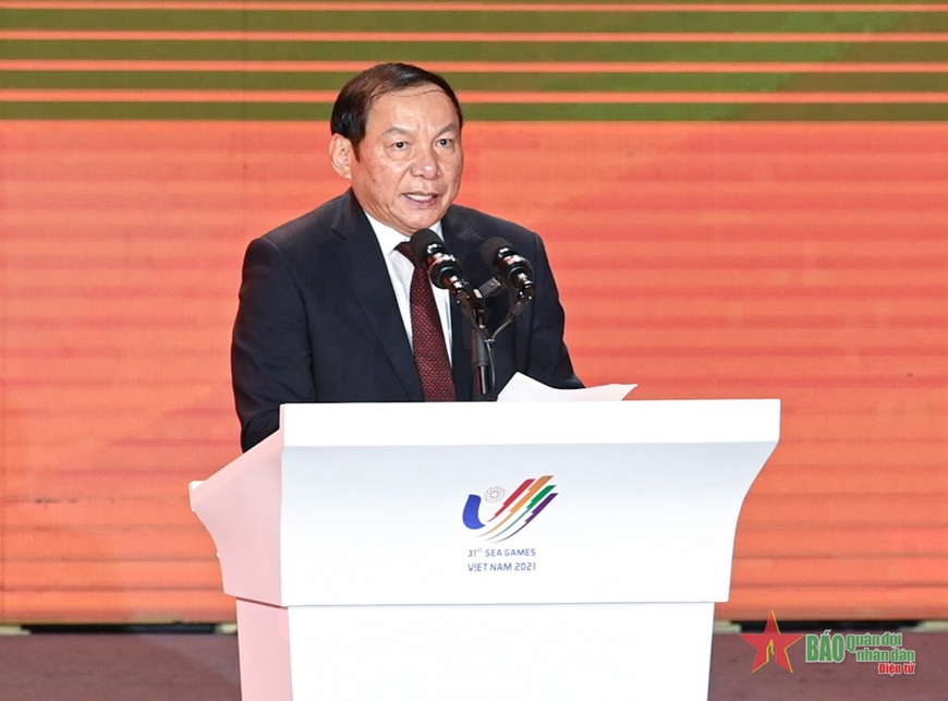 Phát biểu tổng kết của Bộ trưởng Bộ VHTTDL Nguyễn Văn Hùng, Chủ tịch Liên đoàn Thể thao Đông Nam Á, Trưởng Ban Tổ chức SEA Games 31.