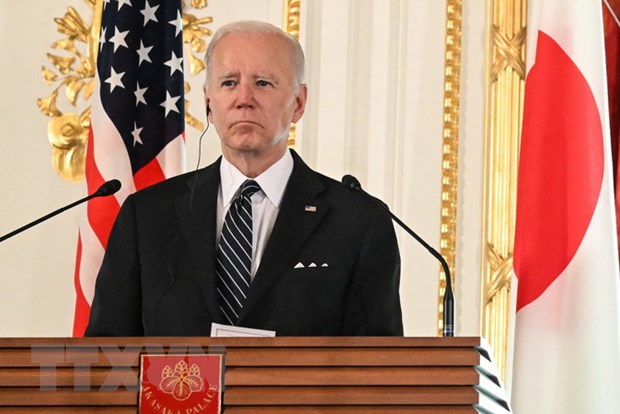 Tổng thống Mỹ Joe Biden tại cuộc họp báo ở Tokyo, ngày 23-5. (Ảnh: AFP/TTXVN)