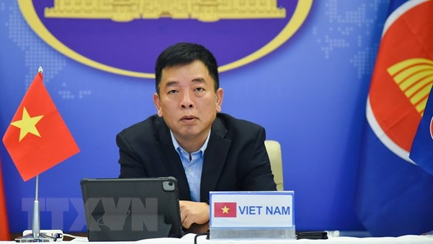 Đại sứ Vũ Hồ, Quyền Trưởng SOM ASEAN Việt Nam dự các Hội nghị. Ảnh: TTXVN phát