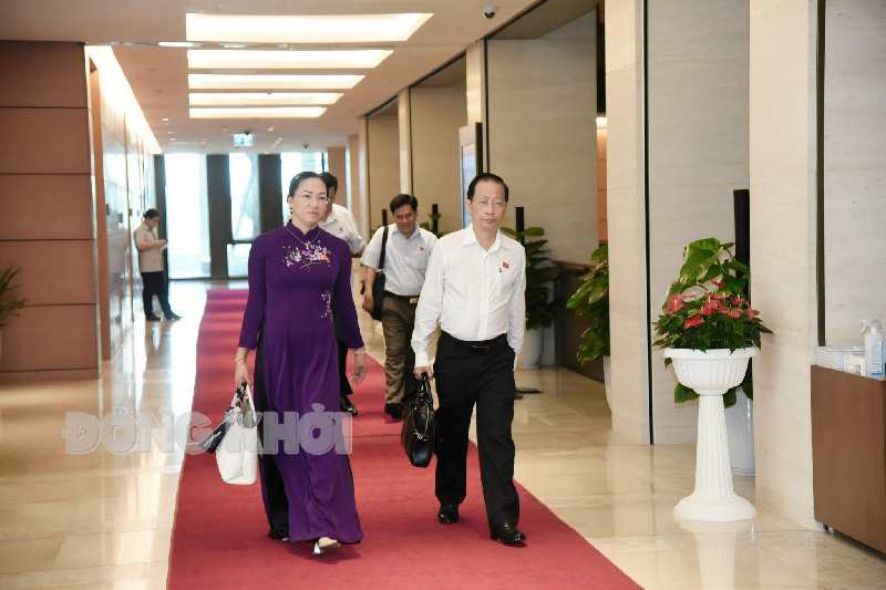 Những hoạt động của Đoàn đại biểu Quốc hội đơn vị tỉnh Bến Tre tại Kỳ họp thứ 3, Quốc hội khóa XV Lãnh đạo Đoàn ĐBQH tỉnh Bến Tre bên lề kỳ họp.