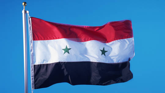 Quốc kỳ Syria. Ảnh: AFP