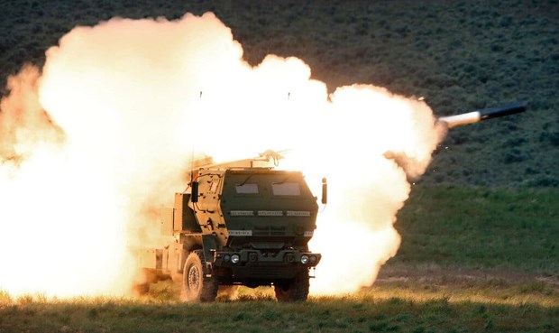 Bệ phóng tên lửa chính xác Himars. Nguồn: AP