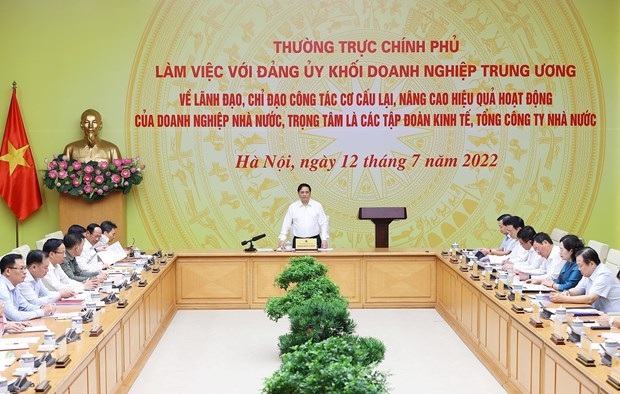 Thủ tướng Phạm Minh Chính phát biểu chỉ đạo. Ảnh: Dương Giang/TTXVN