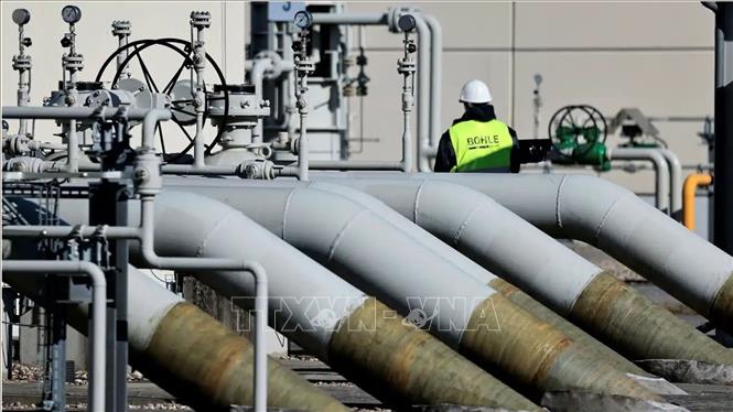 Gazprom giảm công suất vận chuyển qua đường ống Dòng chảy phương Bắc 1 Hệ thống đường ống dẫn khí của dự án Dòng chảy phương Bắc của Nga. Ảnh: Reuters/TTXVN