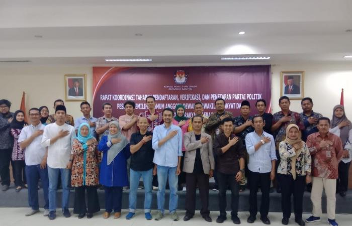 Banten KPU Sẵn sàng thực hiện các giai đoạn đăng ký cho các đảng chính trị tranh cử trong cuộc bầu cử năm 2024. Ảnh: indonesia.postsen.com