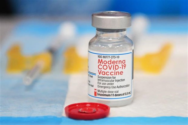 Vaccine ngừa COVID-19 của hãng dược phẩm Moderna. (Ảnh: AFP/TTXVN)