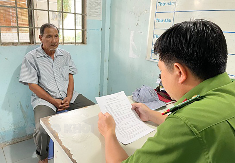 Đối tượng Nguyễn Văn Thanh. Ảnh: Quang Duy (Chợ Lách).