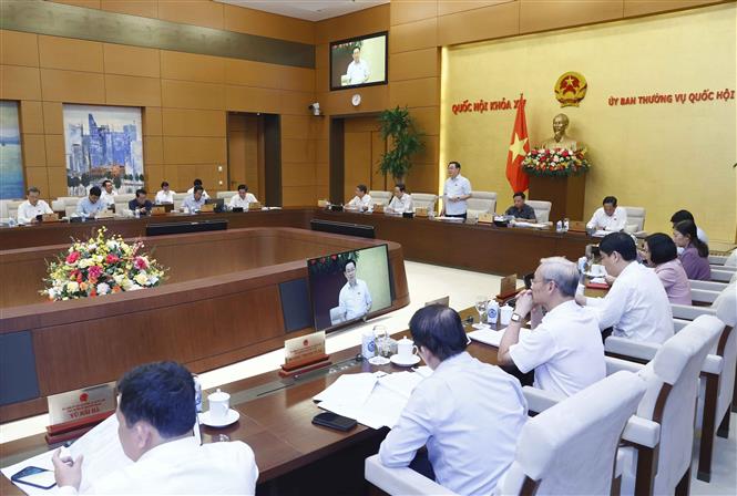 Ngày 19-9-2022, Phiên họp chuyên đề của Ủy ban Thường vụ Quốc hội sẽ khai mạc Chủ tịch Quốc hội Vương Đình Huệ phát biểu khai mạc Phiên họp bất thường tháng 8-2022 của Uỷ ban Thường vụ Quốc hội. Ảnh: Doãn Tấn/TTXVN
