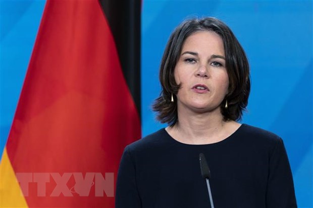 Ngoại trưởng Đức Annalena Baerbock bất ngờ có chuyến thăm Ukraine Ngoại trưởng Đức Annalena Baerbock. (Ảnh: AFP/TTXVN)