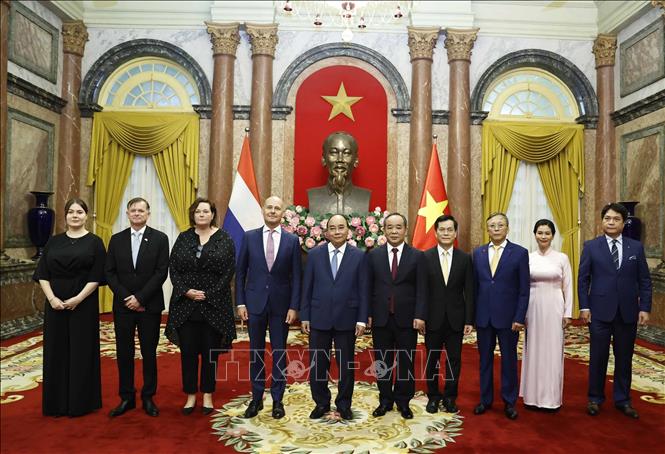 Chủ tịch nước Nguyễn Xuân Phúc tiếp Đại sứ các nước trình Quốc thư Chủ tịch nước Nguyễn Xuân Phúc và Đại sứ Hà Lan Kees Van Baar tại Lễ trình Quốc thư. Ảnh: Thống Nhất/TTXVN