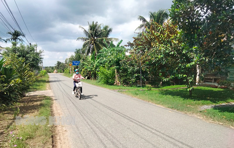 Giao thông nông thôn ấp Mỹ Hòa, xã Mỹ Hòa, huyện Ba Tri.