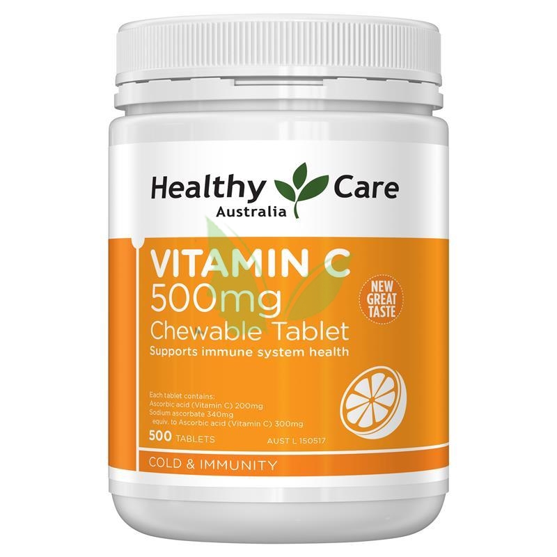 Vitamin C 500mg của Healthy Care hũ 300 viên.