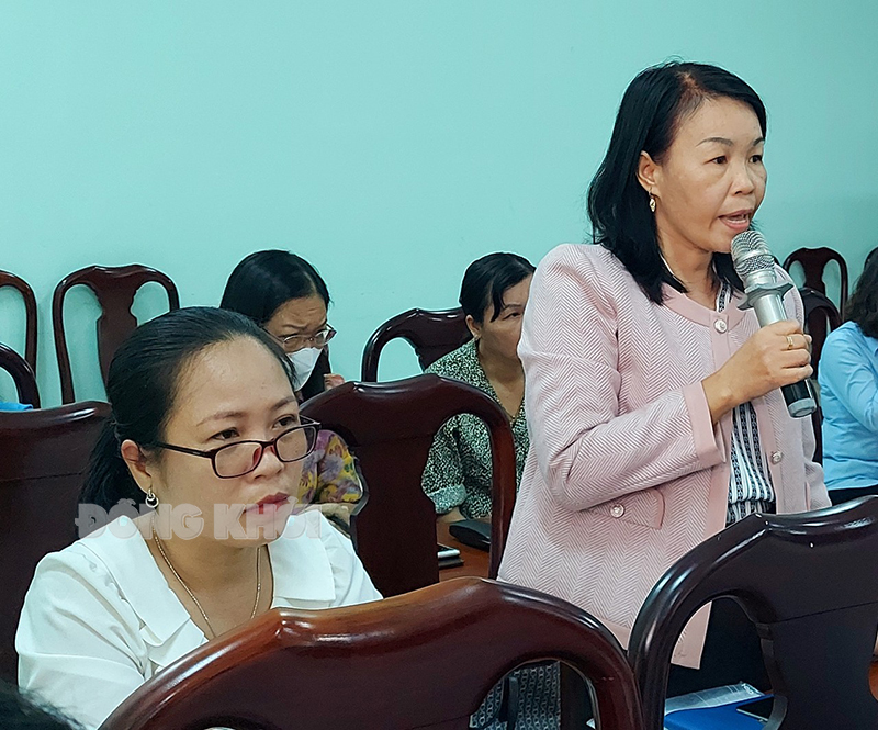Hội nghị giao ban lần 1 năm học 2022-2023 Lãnh đạo trường THPT trên địa bàn Châu Thành phát biểu ý kiến