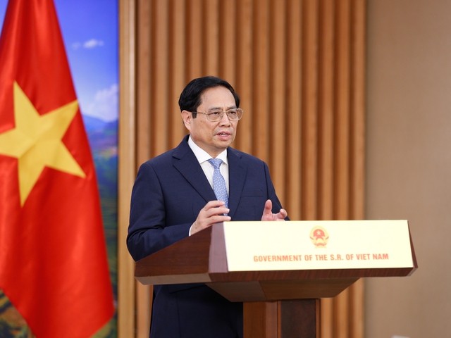 Thủ tướng Phạm Minh Chính gửi Thông điệp quan trọng tới Hội nghị thượng đỉnh Sinh học thế giới - Ảnh: VGP/Nhật Bắc
