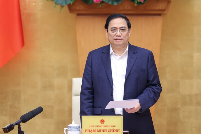 Thủ tướng Phạm Minh Chính chủ trì phiên họp Chính phủ thường kỳ tháng 10 Thủ tướng phát biểu khai mạc phiên họp Chính phủ thường kỳ tháng 10-2022 - Ảnh: VGP/Nhật Bắc