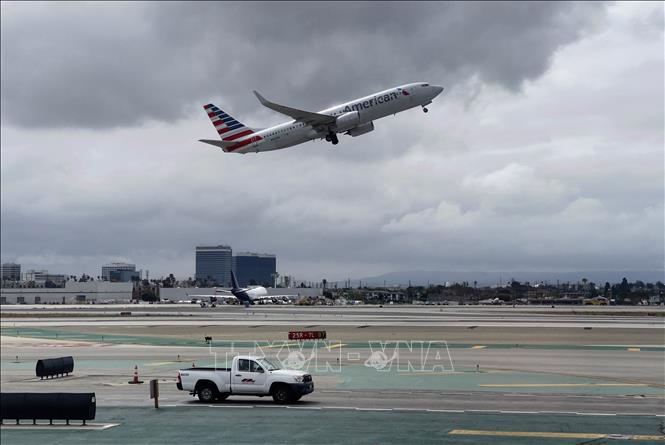 Máy bay của hãng hàng không American Airlines . Ảnh tư liệu: AFP/TTXVN