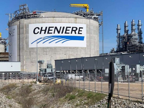 Bồn chứa khí hóa lỏng LNG của hãng Cheniere (Mỹ). Ảnh: Houston Chronical