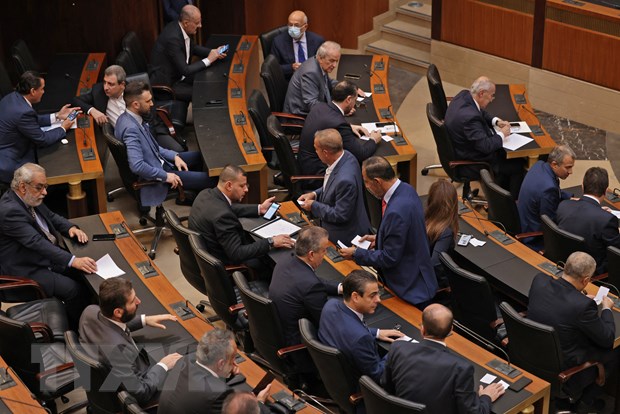 Quang cảnh phiên họp Quốc hội Liban bầu Tổng thống mới lần thứ tư, tại Beirut ngày 24-10-2022. Ảnh: AFP/TTXVN