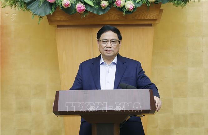 Thủ tướng Phạm Minh Chính chủ trì Phiên họp Chính phủ thường kỳ tháng 11 năm 2022. Ảnh: Dương Giang/TTXVN