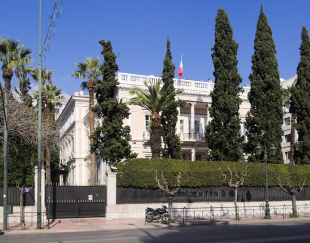 Đại sứ quán Italy tại Athens, Hy Lạp. Nguồn: Creative Commons