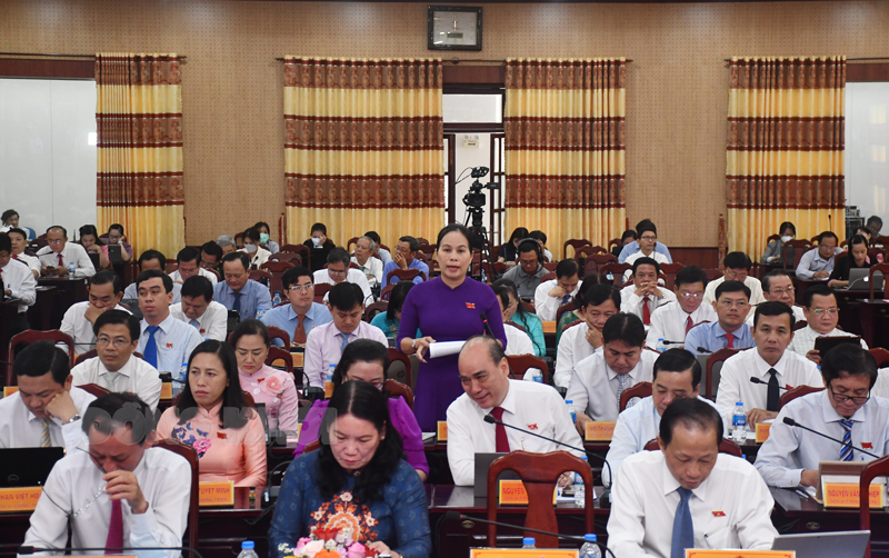 Phát biểu của đại biểu Nguyễn Thị Thanh Thúy. Ảnh: Hữu Hiệp