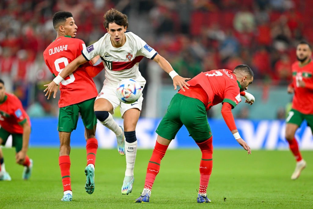 Anh cay đắng nhìn Pháp vào bán kết World Cup 2022, Bồ Đào Nha bị loại Bồ Đào Nha bế tắc trước hàng phòng ngự dày đặc của Ma Rốc. Ảnh: GETTY