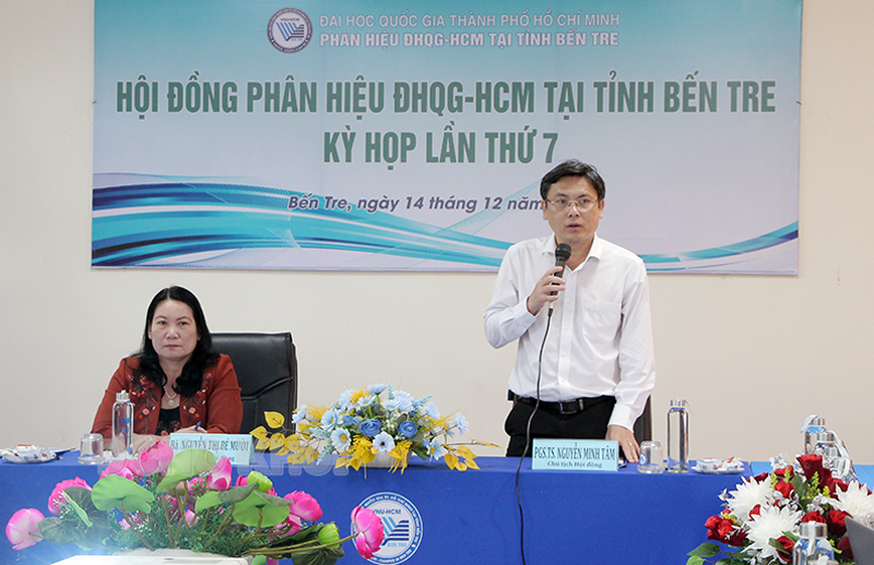 Phó Giám đốc ĐHQG - Hồ Chí Minh Nguyễn Minh Tâm phát biểu. 