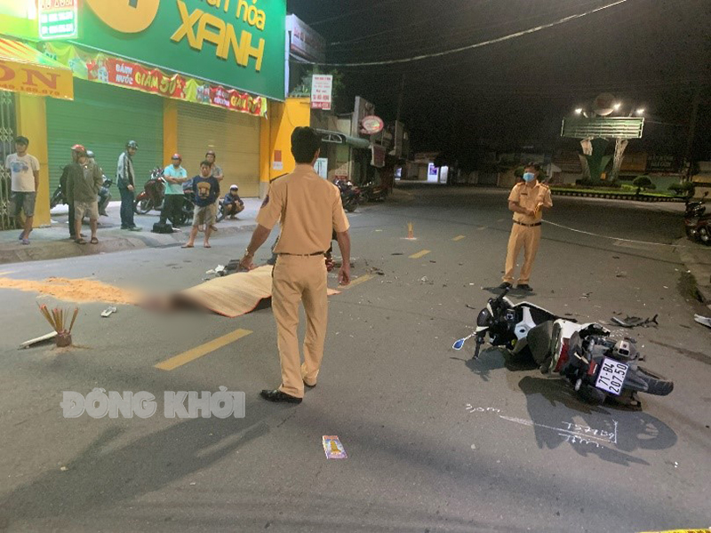 Hiện trường vụ tai nạn. Ảnh: Thảo Giang.