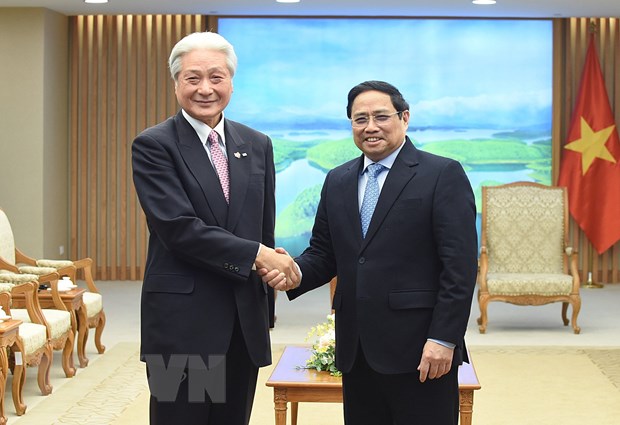 Thủ tướng Chính phủ Phạm Minh Chính tiếp Thống đốc tỉnh Tochigi Thủ tướng Phạm Minh Chính tiếp ông Fukuda Tomikazu, Thống đốc tỉnh Tochigi (Nhật Bản). Ảnh: Dương Giang/TTXVN