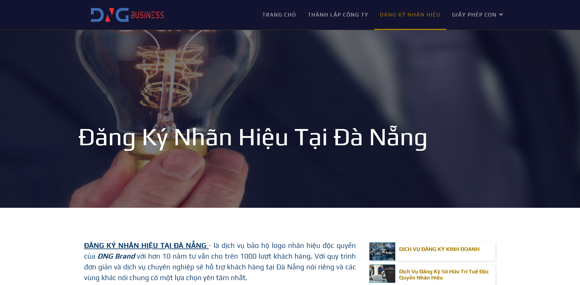Dịch vụ đăng ký nhãn hiệu tại Đà Nẵng mang thương hiệu DNG Brand.