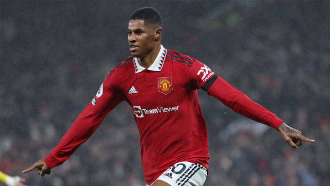 Rashford ghi dấu giầy ở cả 3 bàn thắng của MU