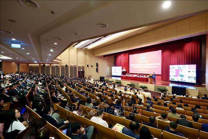 Quang cảnh Hội nghị triển khai nhiệm vụ ngành ngoại giao. Ảnh: Dương Giang/TTXVN