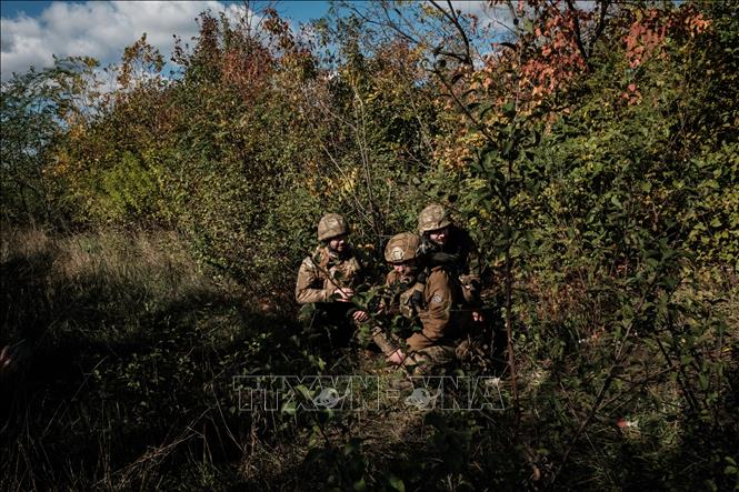 Binh sĩ Ukraine làm nhiệm vụ tại vùng Donetsk, ngày 12-10-2022. Ảnh minh họa: AFP/TTXVN