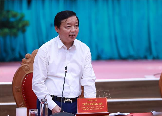 Phó Thủ tướng Trần Hồng Hà phát biểu. Ảnh: Dương Giang/TTXVN