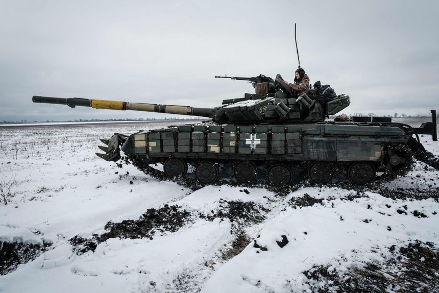 Quân đội Ukraine gần chiến tuyến ở khu vực Donetsk của Ukraine. Ảnh: AFP/Getty Images