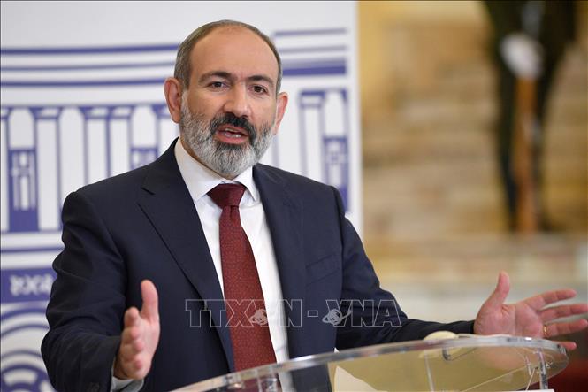Armenia hoàn tất dự thảo thỏa thuận hòa bình với Azerbaijan Thủ tướng Armenia Nikol Pashinyan tại một cuộc họp báo ở Yerevan. Ảnh tư liệu: AFP/TTXVN