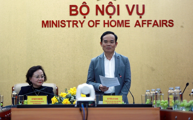 Phó Thủ tướng Trần Lưu Quang làm việc với Bộ Nội vụ Phó Thủ tướng Trần Lưu Quang làm việc với Bộ Nội vụ về tình hình thực hiện nhiệm vụ từ sau Đại hội XIII của Đảng, nhiệm vụ trọng tâm trong năm 2023 của ngành nội vụ - Ảnh: VGP/Hải Minh