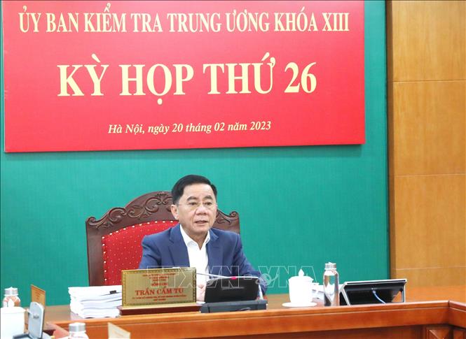 Quang cảnh Kỳ họp thứ 26 của Ủy ban Kiểm tra Trung ương.