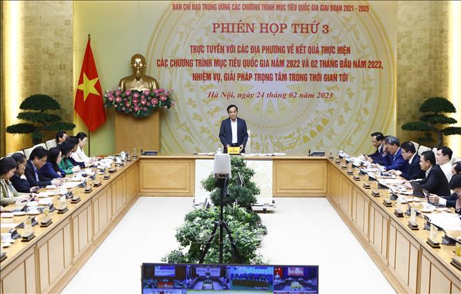 Phó thủ tướng Trần Lưu Quang: Cần hạn chế tối đa việc giao chủ đầu tư cho cấp xã Quang cảnh phiên họp. Ảnh: An Đăng/TTXVN