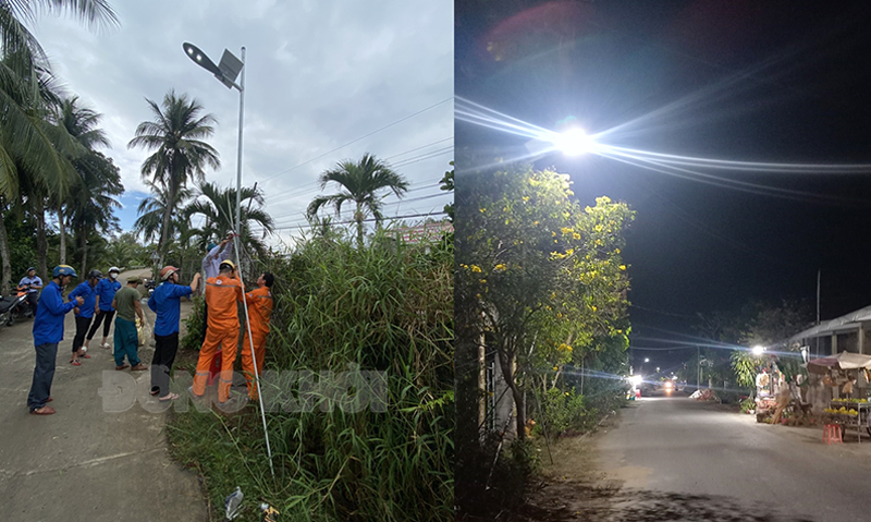 Công trình “Thắp sáng đường quê” hoàn thành phục vụ nhân dân.