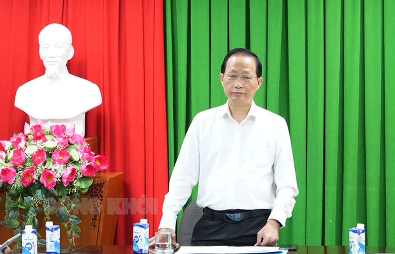 Trưởng đoàn Đại biểu Quốc hội đơn vị tỉnh - Phó chủ tịch Thường trực UBND tỉnh Nguyễn Trúc Sơn phát biểu chỉ đạo.