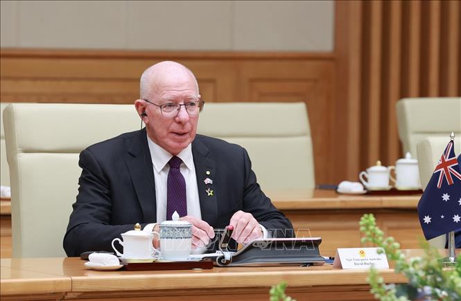 Toàn quyền Australia David Hurley phát biểu. Ảnh: Dương Giang/TTXVN