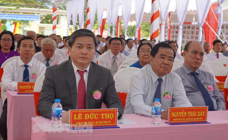 Bí thư Tỉnh ủy Lê Đức Thọ dự lễ công bố thành lập Thị trấn Phước Mỹ Trung