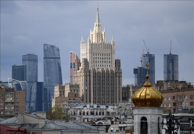 Tòa nhà trụ sở Bộ Ngoại giao Nga ở thủ đô Moskva. Ảnh: AFP/TTXVN