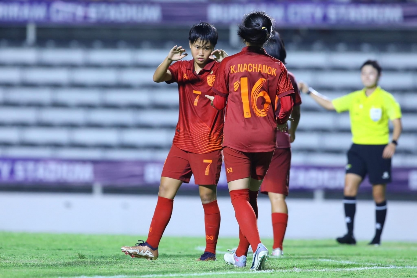 U17 nữ Thái Lan đại thắng trận ra quân Vòng loại U17 nữ châu Á 2024 (Ảnh: FAT)