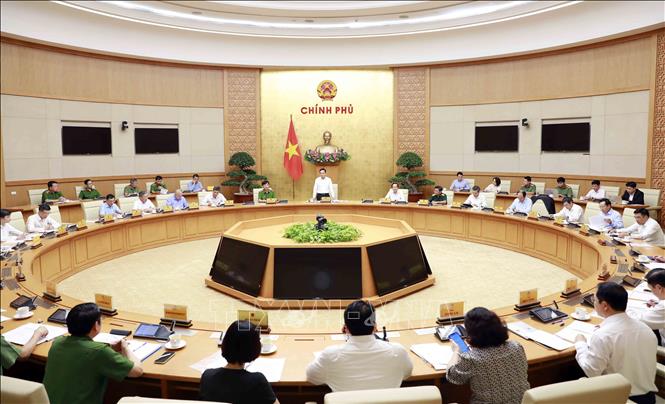 Phó thủ tướng Chính phủ Trần Lưu Quang chủ trì cuộc họp tổng kết công tác phòng, chống ma túy năm 2022 và phương hướng công tác trọng tâm năm 2023. Ảnh: An Đăng/TTXVN